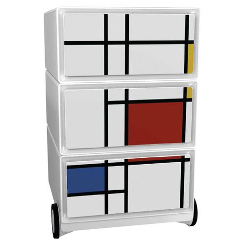 Kontenery mobilne Manutan Expert Easy Office, 3 szuflady, 64,2 x 39 x 43,6 cm