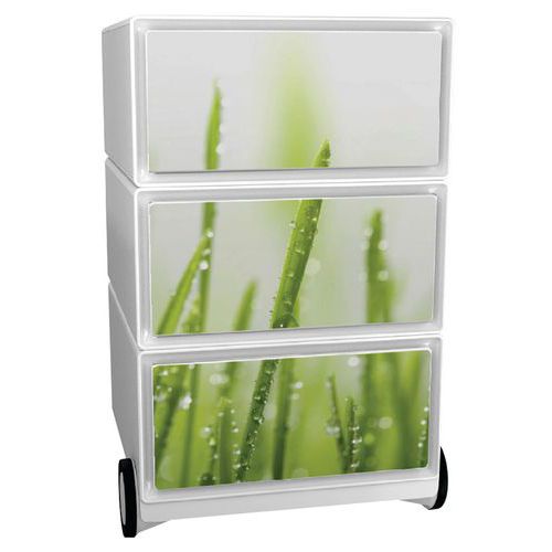 Kontenery mobilne Manutan Expert Easy Office, 3 szuflady, 64,2 x 39 x 43,6 cm
