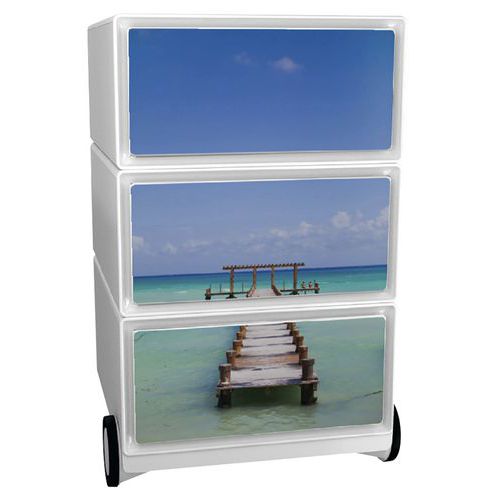 Kontenery mobilne Manutan Expert Easy Office, 3 szuflady, 64,2 x 39 x 43,6 cm