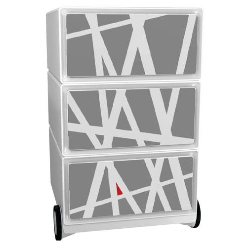 Kontenery mobilne Manutan Expert Easy Office, 3 szuflady, 64,2 x 39 x 43,6 cm