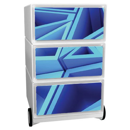 Kontenery mobilne Manutan Expert Easy Office, 3 szuflady, 64,2 x 39 x 43,6 cm