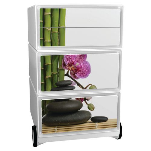 Kontenery mobilne Manutan Expert Easy Office, 4 szuflady, 64,2 x 39 x 43,6 cm