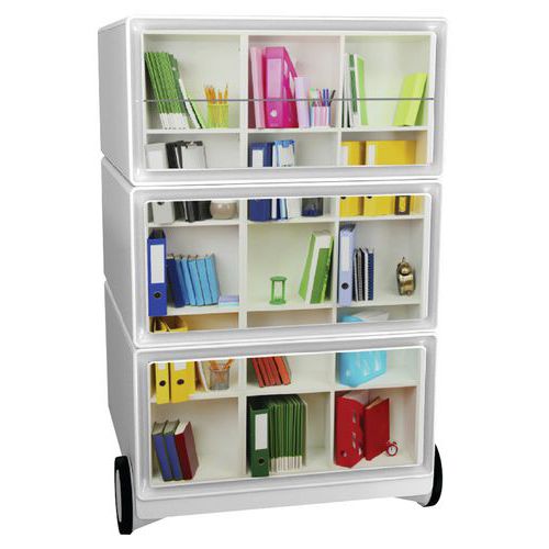 Kontenery mobilne Manutan Expert Easy Office, 4 szuflady, 64,2 x 39 x 43,6 cm