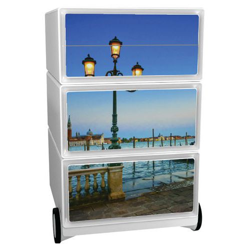 Kontenery mobilne Manutan Expert Easy Office, 4 szuflady, 64,2 x 39 x 43,6 cm