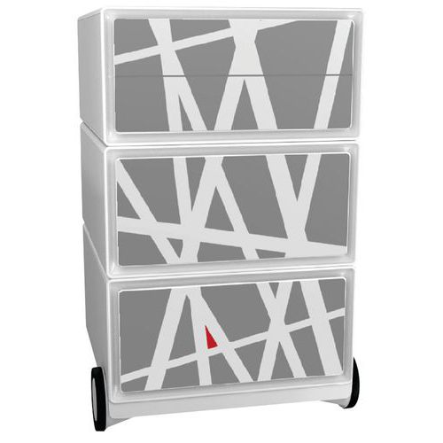 Kontenery mobilne Manutan Expert Easy Office, 4 szuflady, 64,2 x 39 x 43,6 cm