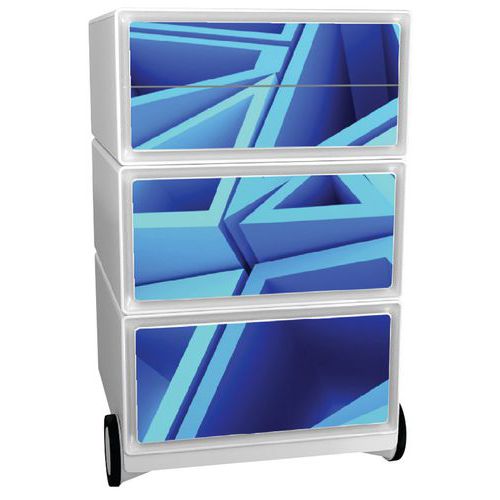 Kontenery mobilne Manutan Expert Easy Office, 4 szuflady, 64,2 x 39 x 43,6 cm