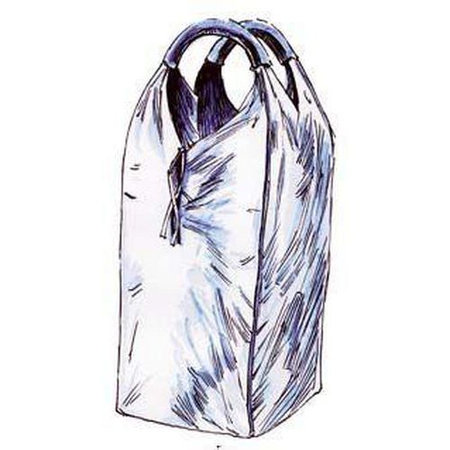 Worek big bag, 62,5 x 62,5 x 120 cm, góra otwarta, płaskie dno, 2 uchwyty