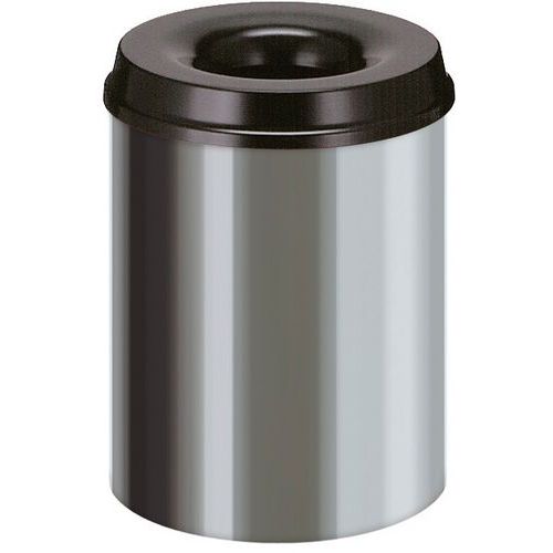 Ognioodporny kosz na papier stal nierdzewna 15 l do 50 l