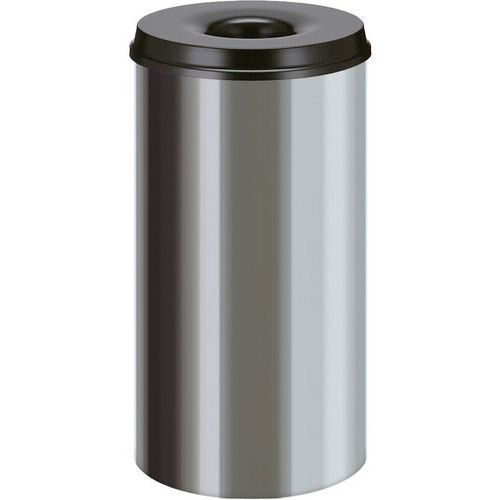 Ognioodporny kosz na papier stal nierdzewna 15 l do 50 l