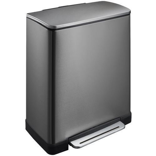 Kosz na śmieci z pedałem do sortowania odpadów E-Cube 28 + 18 l_EKO