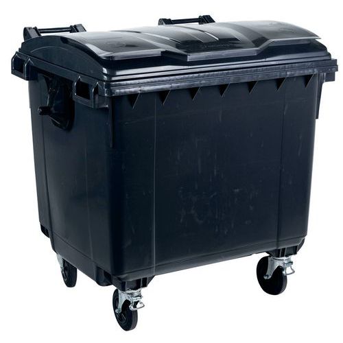 Plastikowe zewnętrzne pojemniki na odpady Manutan Expert, pojemność 1 100 l
