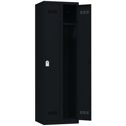 Szafy szatniowe Vinco o konstrukcji spawanej, 2 przedziały, 300 mm, zamek cylindryczny