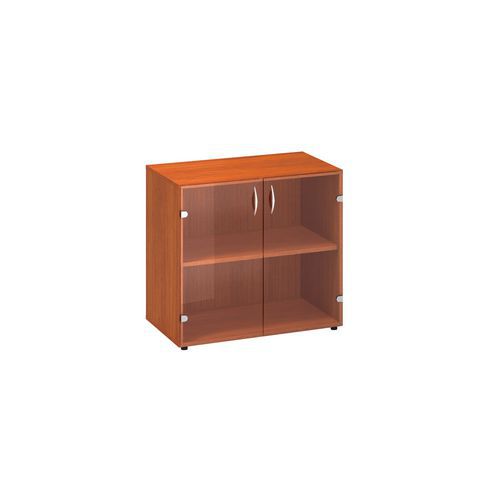 Szafki niskie szerokie Alfa 500, 73,5 x 80 x 45,8 cm, ze szklanymi drzwiczkami