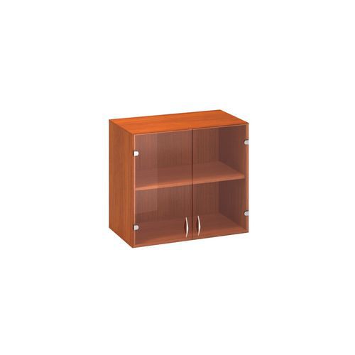 Szafki dostawne niskie szerokie Alfa 500, 71,7 x 80 x 45,8 cm, ze szklanymi drzwiczkami