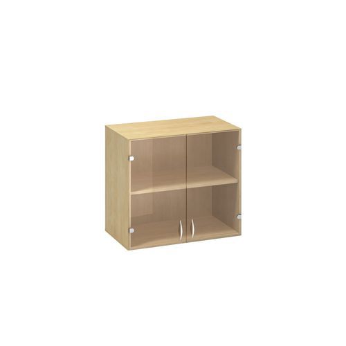 Szafki dostawne niskie szerokie Alfa 500, 71,7 x 80 x 45,8 cm, ze szklanymi drzwiczkami