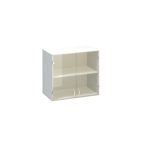 Szafki dostawne niskie szerokie Alfa 500, 71,7 x 80 x 45,8 cm, ze szklanymi drzwiczkami