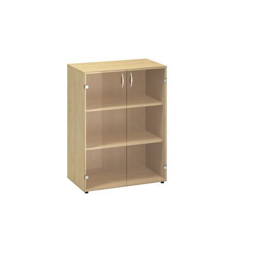Szafki średnie szerokie Alfa 500, 106,3 x 80 x 45,8 cm, ze szklanymi drzwiczkami