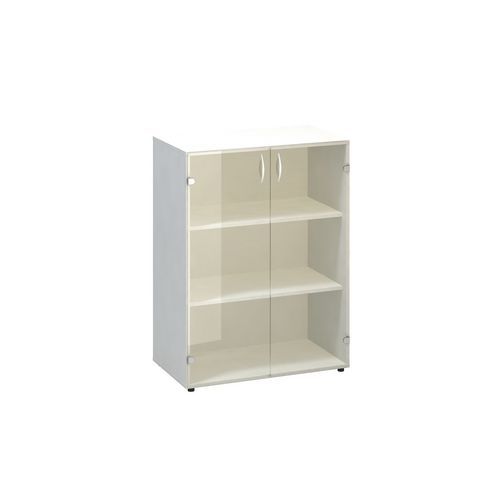 Szafki średnie szerokie Alfa 500, 106,3 x 80 x 45,8 cm, ze szklanymi drzwiczkami