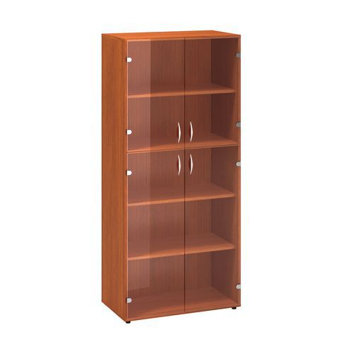 Szafki wysokie szerokie Alfa 500, 178 x 80 x 45,8 cm, ze szklanymi drzwiczkami