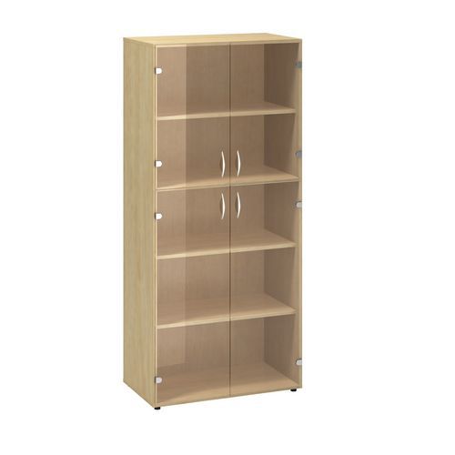 Szafki wysokie szerokie Alfa 500, 178 x 80 x 45,8 cm, ze szklanymi drzwiczkami