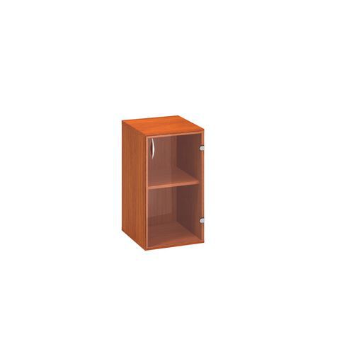 Szafki niskie wąskie Alfa 500, 73,5 x 40 x 45,8 cm, ze szklanymi drzwiczkami – wersja prawa