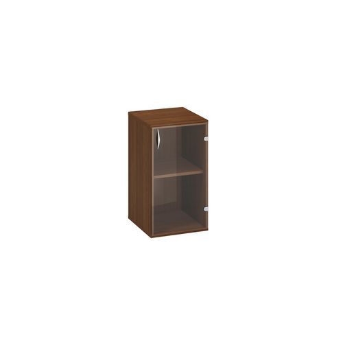 Szafki niskie wąskie Alfa 500, 73,5 x 40 x 45,8 cm, ze szklanymi drzwiczkami – wersja prawa