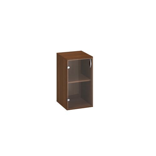Szafki niskie wąskie Alfa 500, 73,5 x 40 x 45,8 cm, ze szklanymi drzwiczkami – wersja lewa