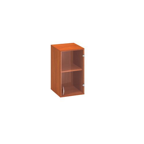 Szafki dostawne niskie wąskie Alfa 500, 71,7 x 40 x 45,8 cm, ze szklanymi drzwiczkami – wersja prawa