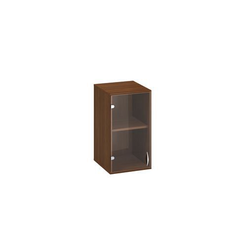 Szafki dostawne niskie wąskie Alfa 500, 71,7 x 40 x 45,8 cm, ze szklanymi drzwiczkami – wersja lewa