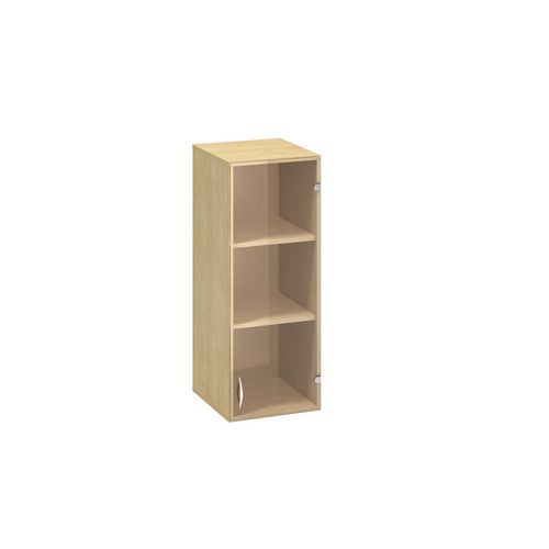 Szafki dostawne średnie wąskie Alfa 500, 104,5 x 40 x 45,8 cm, ze szklanymi drzwiczkami – wersja prawa