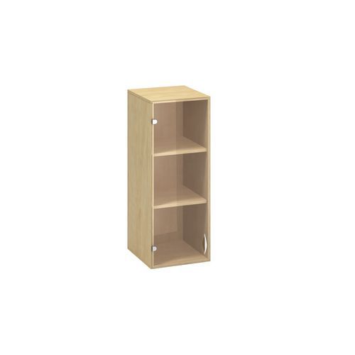 Szafki dostawne średnie wąskie Alfa 500, 104,5 x 40 x 45,8 cm, ze szklanymi drzwiczkami – wersja lewa