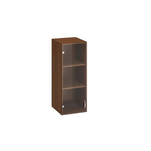 Szafki dostawne średnie wąskie Alfa 500, 104,5 x 40 x 45,8 cm, ze szklanymi drzwiczkami – wersja lewa