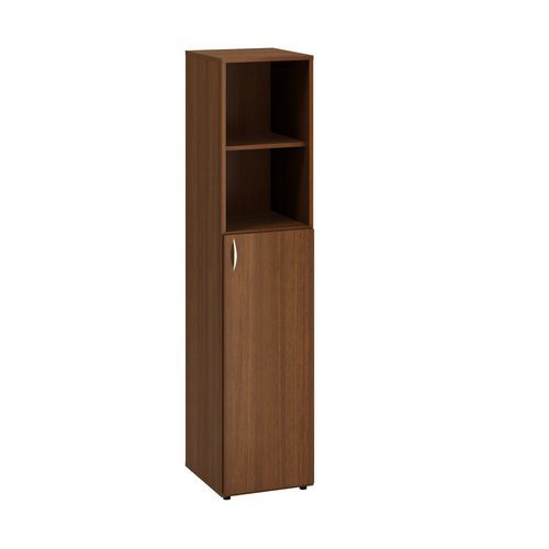 Szafki wysokie wąskie Alfa 500, 178 x 40 x 47 cm, z wnęką i drzwiczkami – wersja prawa