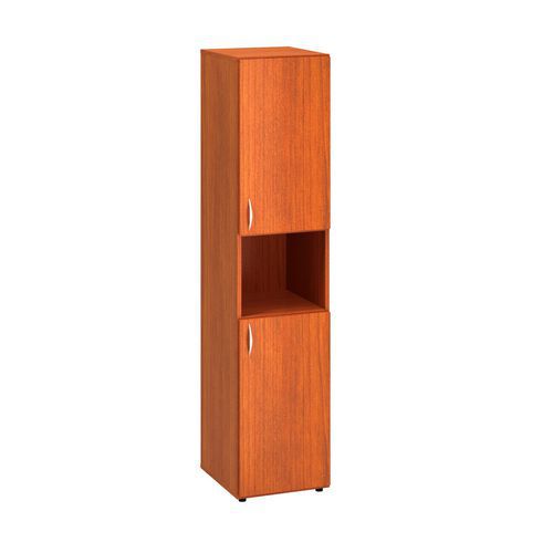 Szafki wysokie wąskie Alfa 500, 178 x 40 x 47 cm, z wnęką i drzwiczkami – wersja prawa