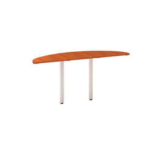 Dostawki do stołu Alfa 100 z szarą podstawą, 45 x 162,5 x 73,5 cm, 1/2 okręgu