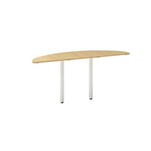 Dostawki do stołu Alfa 100 z szarą podstawą, 45 x 162,5 x 73,5 cm, 1/2 okręgu