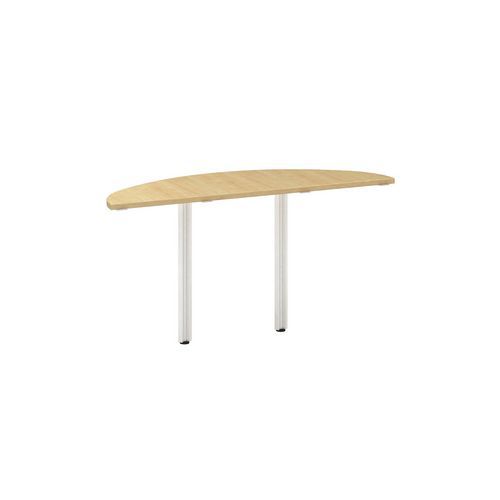 Dostawki do stołu Alfa 100 z szarą podstawą, 40 x 142,5 x 73,5 cm, 1/2 okręgu