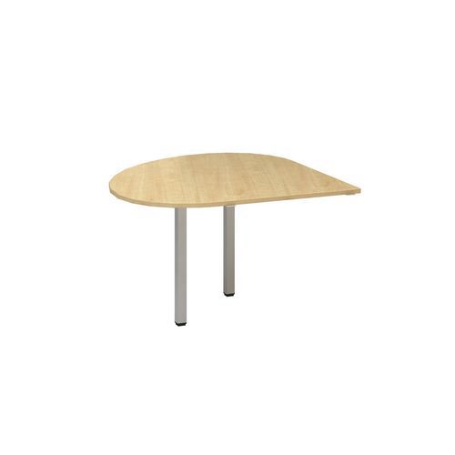 Dostawki do stołu Alfa 200 z szarą podstawą, 120 x 120 x 74,2 cm, kropla, wersja lewa