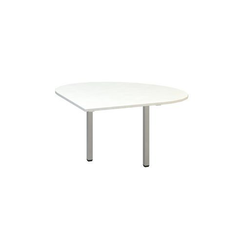 Dostawki do stołu Alfa 200 z szarą podstawą, 120 x 120 x 74,2 cm, kropla, wersja prawa