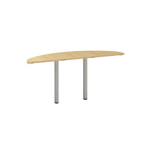 Dostawki do stołu Alfa 200 z szarą podstawą, 45 x 162,5 x 74,2 cm, 1/2 okręgu