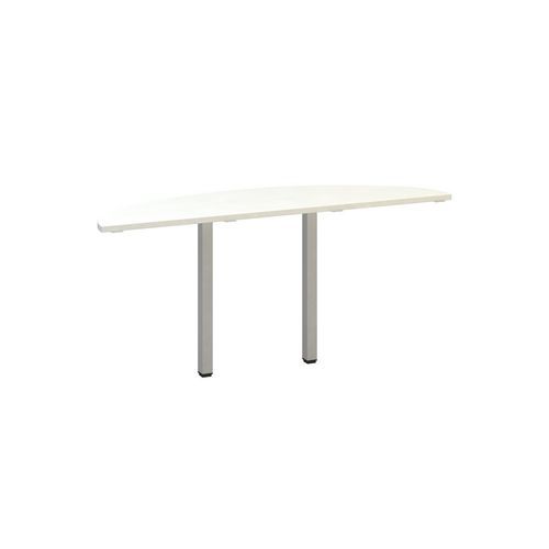 Dostawki do stołu Alfa 200 z szarą podstawą, 45 x 162,5 x 74,2 cm, 1/2 okręgu