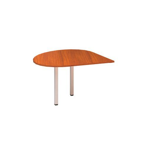 Dostawki do stołu Alfa 200 z szarą podstawą, 120 x 120 x 74,2 cm, kropla, wariant lewy