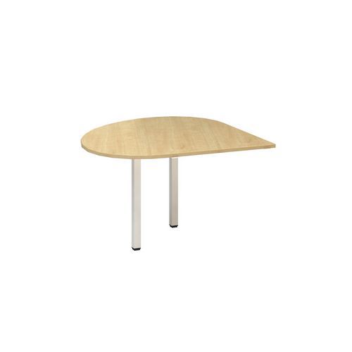 Dostawki do stołu Alfa 200 z szarą podstawą, 120 x 120 x 74,2 cm, kropla, wariant lewy