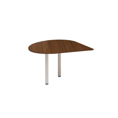 Dostawki do stołu Alfa 200 z szarą podstawą, 120 x 120 x 74,2 cm, kropla, wariant lewy