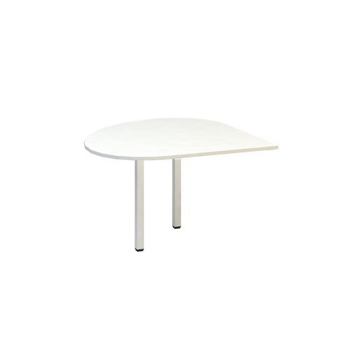 Dostawki do stołu Alfa 200 z szarą podstawą, 120 x 120 x 74,2 cm, kropla, wariant lewy