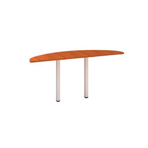 Dostawki do stołu Alfa 200 z białą podstawą, 45 x 162,5 x 74,2 cm, 1/2 okręgu