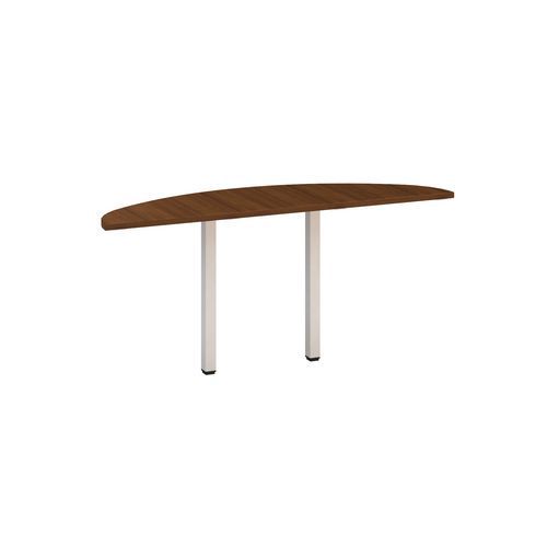Dostawki do stołu Alfa 200 z białą podstawą, 45 x 162,5 x 74,2 cm, 1/2 okręgu