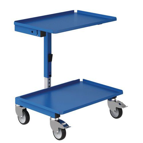 Transportowy stojak podnośnikowy Sofame SRI2 z regulacją kąta nachylenia stołu, do 150 kg, wysokość 63 – 88 cm