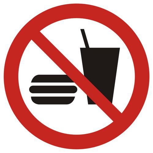 Zakaz wstępu z jedzeniem i piciem