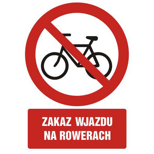 Zakaz wjazdu na rowerach